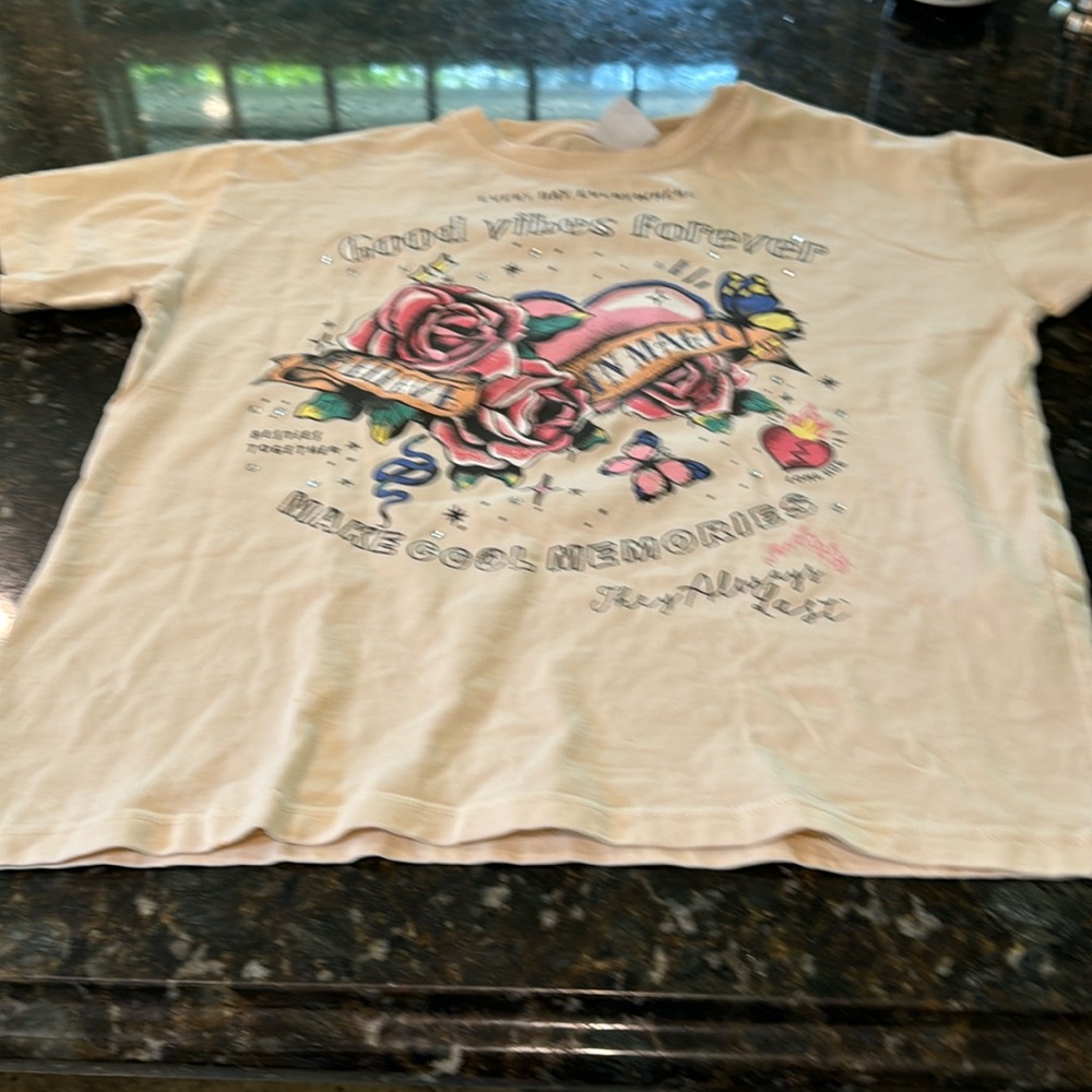 Worn once Zara tshirt w stones
